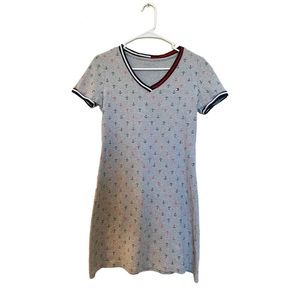Tommy Hilfiger V-Neck Nautical Anchor Cotton Dress